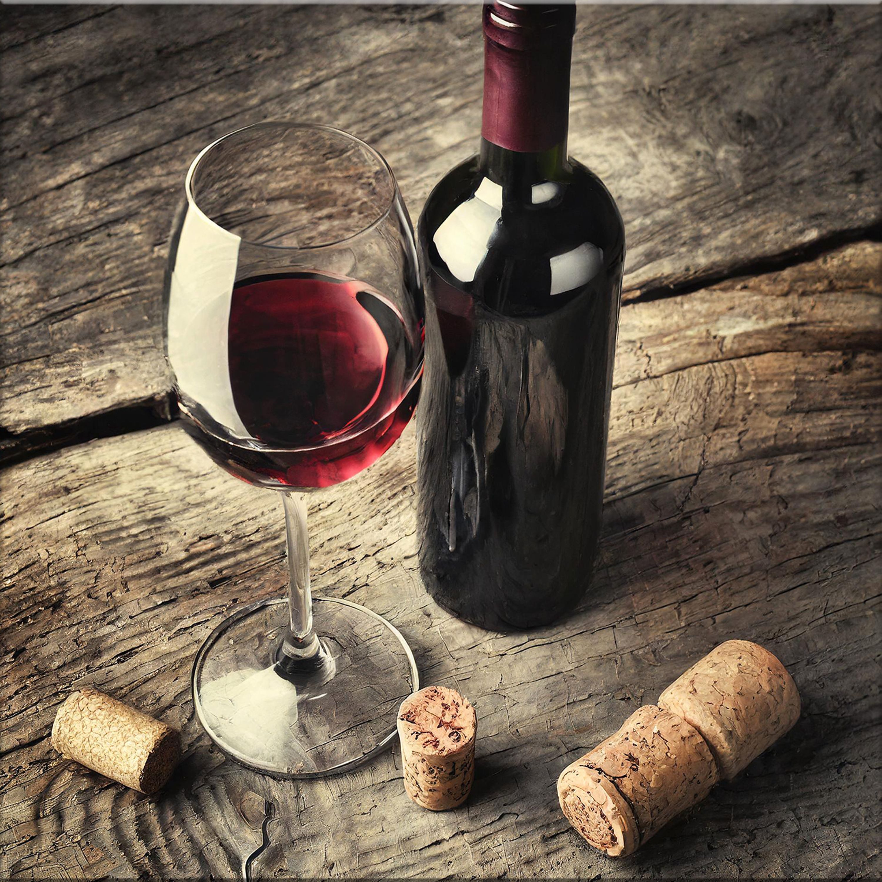 artissimo Glasbild Glasbild 30x30cm Bild Küche Küchenbild Esszimmer vintage günstig online kaufen