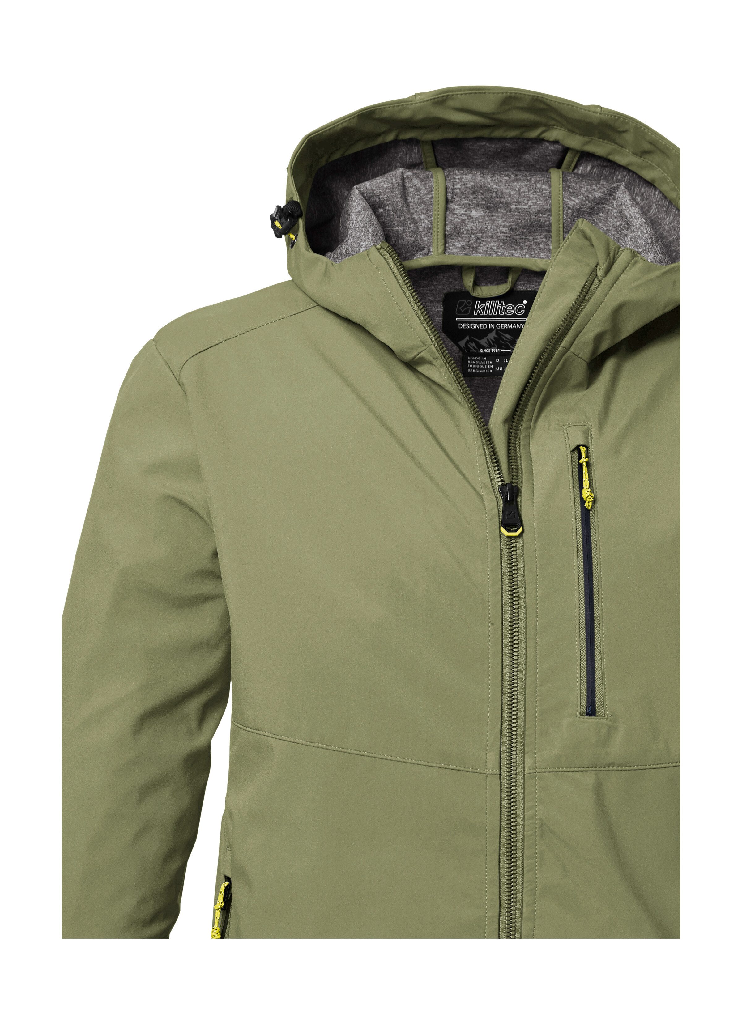 Killtec Softshelljacke KOS 259 MN SFTSHLL JCKT Wasserabweisende Softshelljacke mit verstellbarer Kapuze