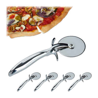 relaxdays Pizzaschneider 5 x Profi Pizzaschneider