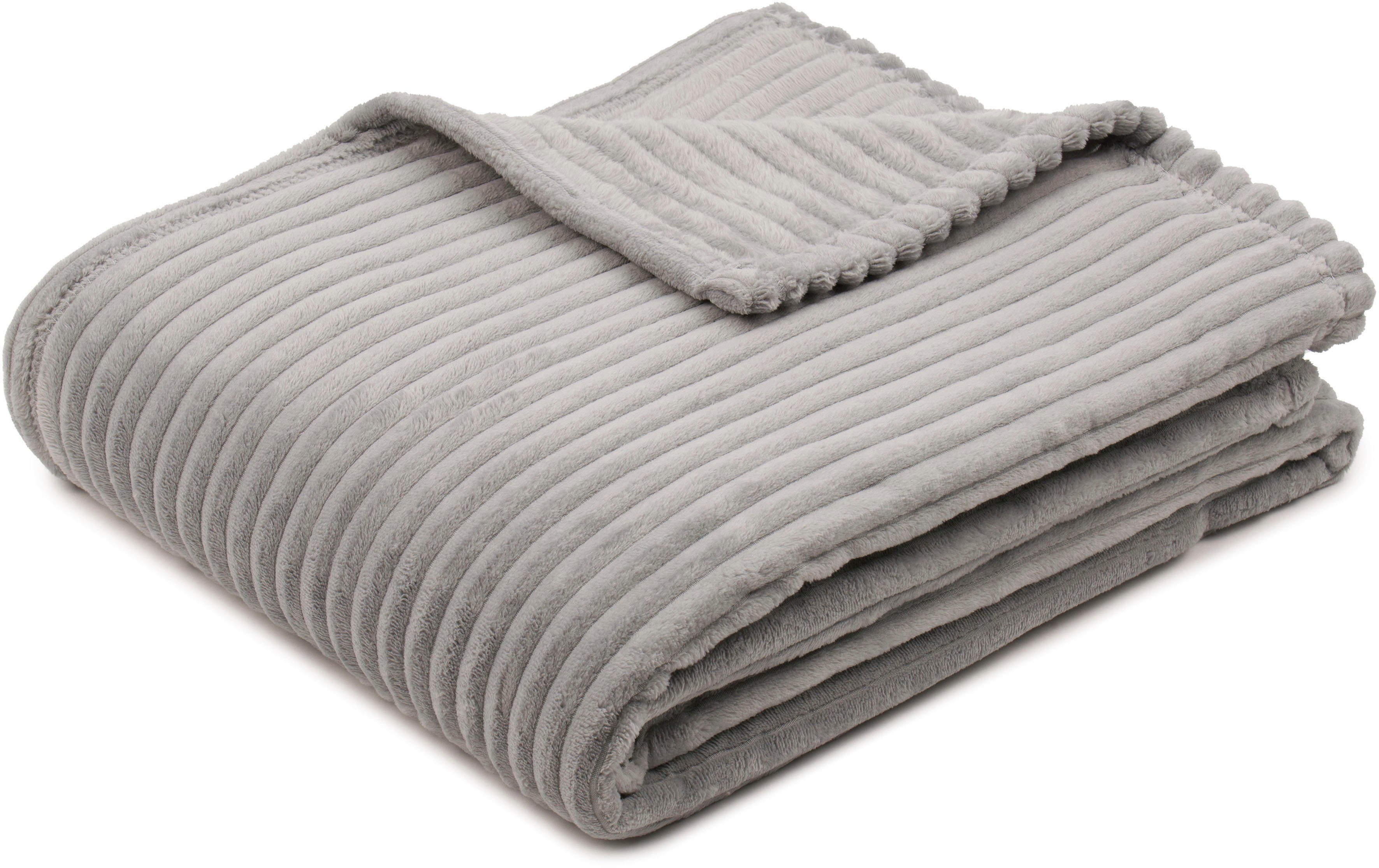 Wohndecke Feincord Kuscheldecke, Gözze, flauschig weich günstig online kaufen