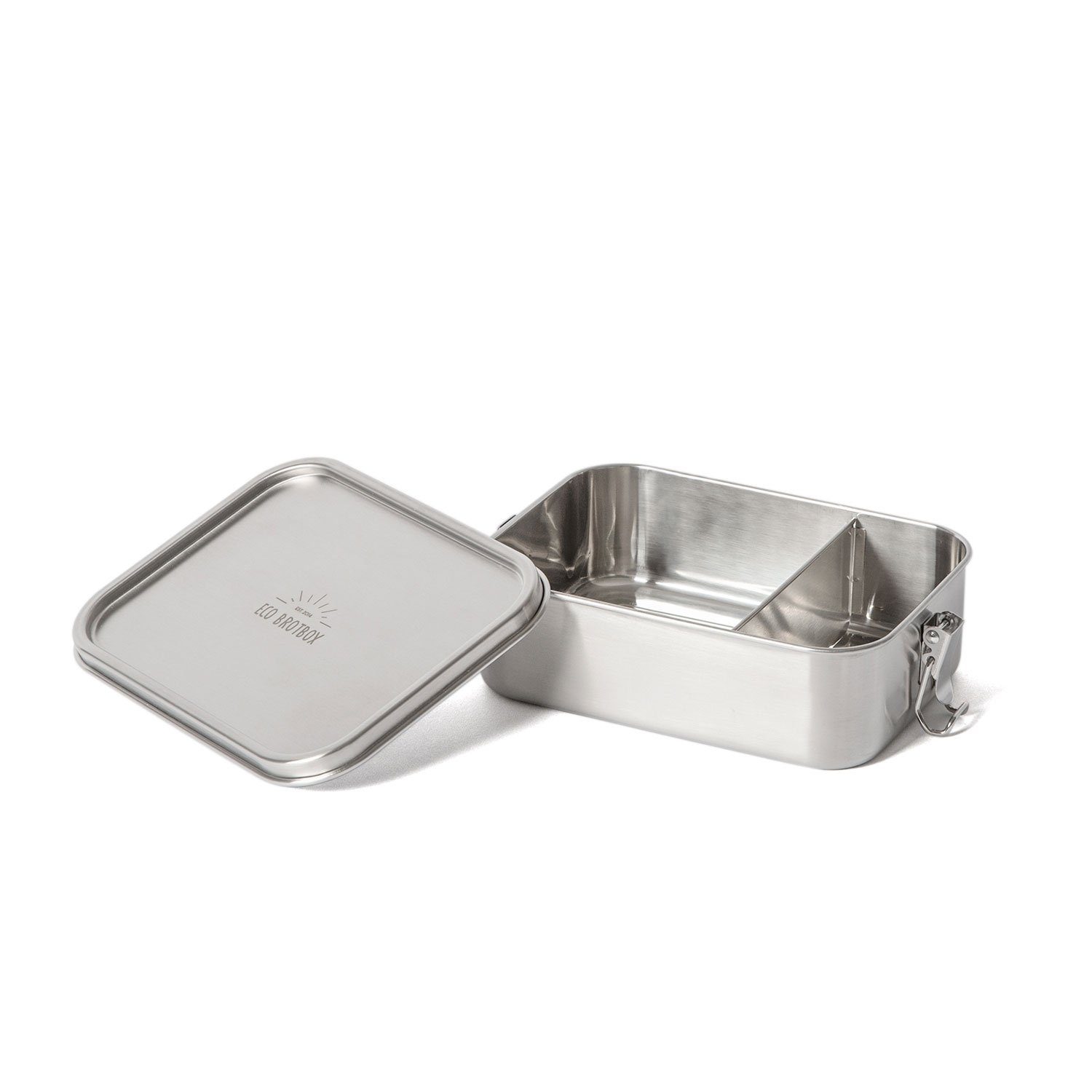 ECO Brotbox Lunchbox Brotdose Bento Classic + Edelstahl 1100 ml 380 g, Edelstahl