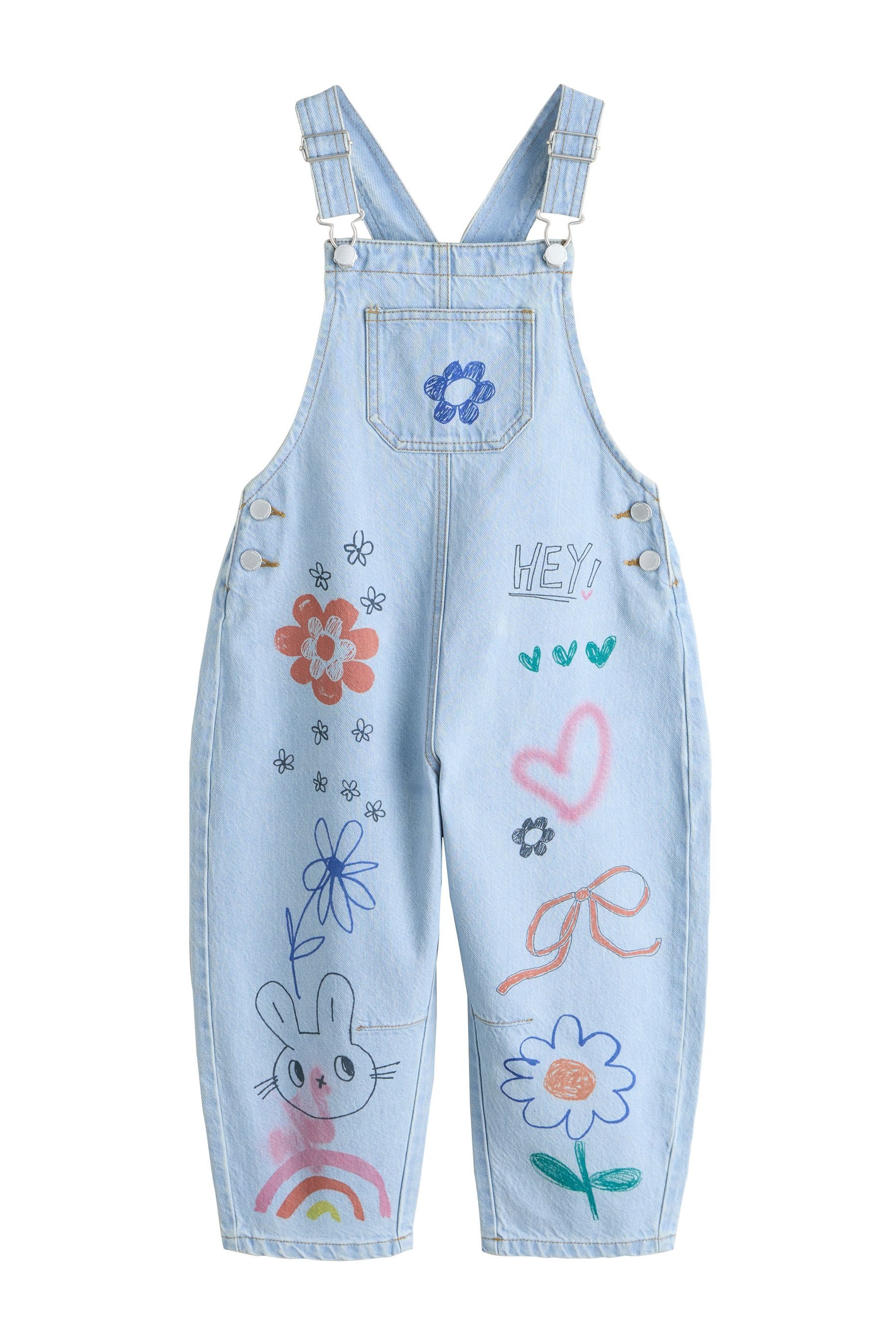 Next Jeanslatzhose Bedruckte Latzhose (1-tlg)