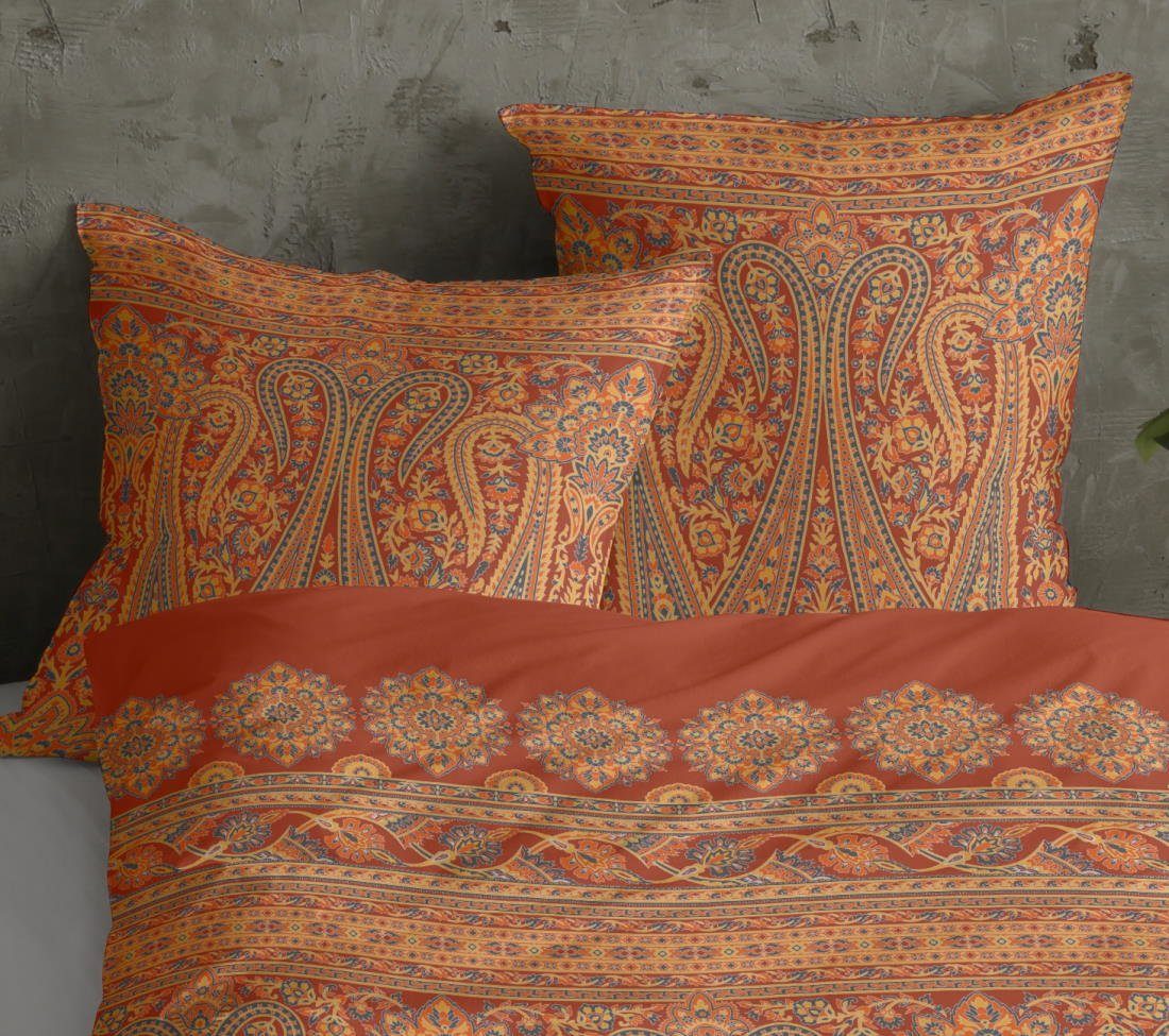 LIVING DREAMS Bettwäsche KIRANA reine Baumwolle Satin hautfreundlich hergestellt in EUROPA, Satin, italienischer Flair Paisleys Ornamente absolut hip