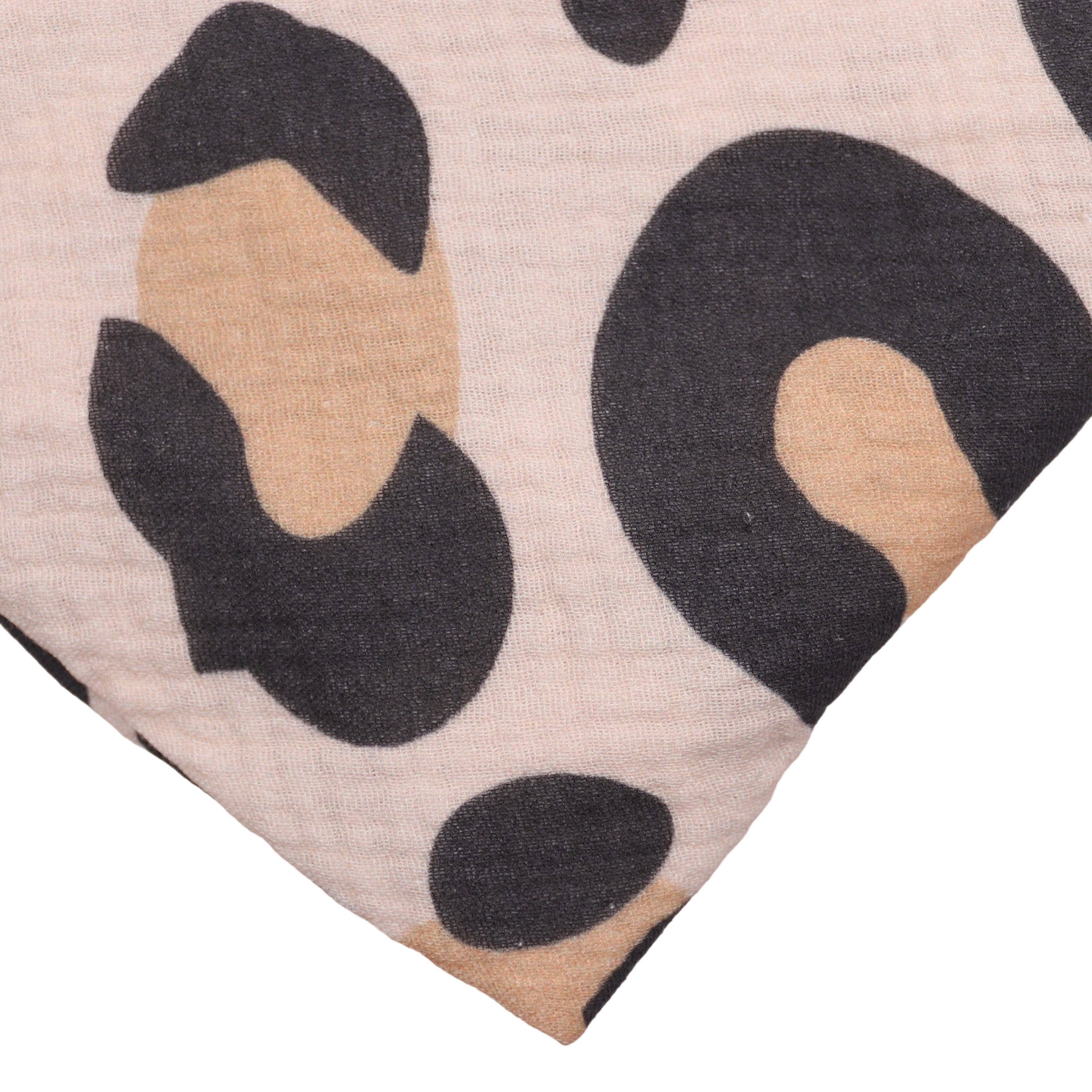 MIRROSI Dreieckstuch Aus Musellin Dreiecksschal ca.195x90 cm, Made in Italy Leopard, (Leicht, ideal für das ganze Jahr; 100% Baumwolle), in tollen Farben (Leo XXL Muster)