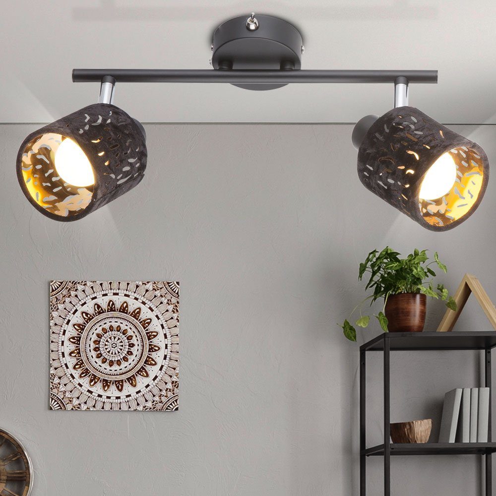 Rondell Deckenspot, etc-shop Stanzung Lampe Wand Samt Decken Leuchte Balken Spot