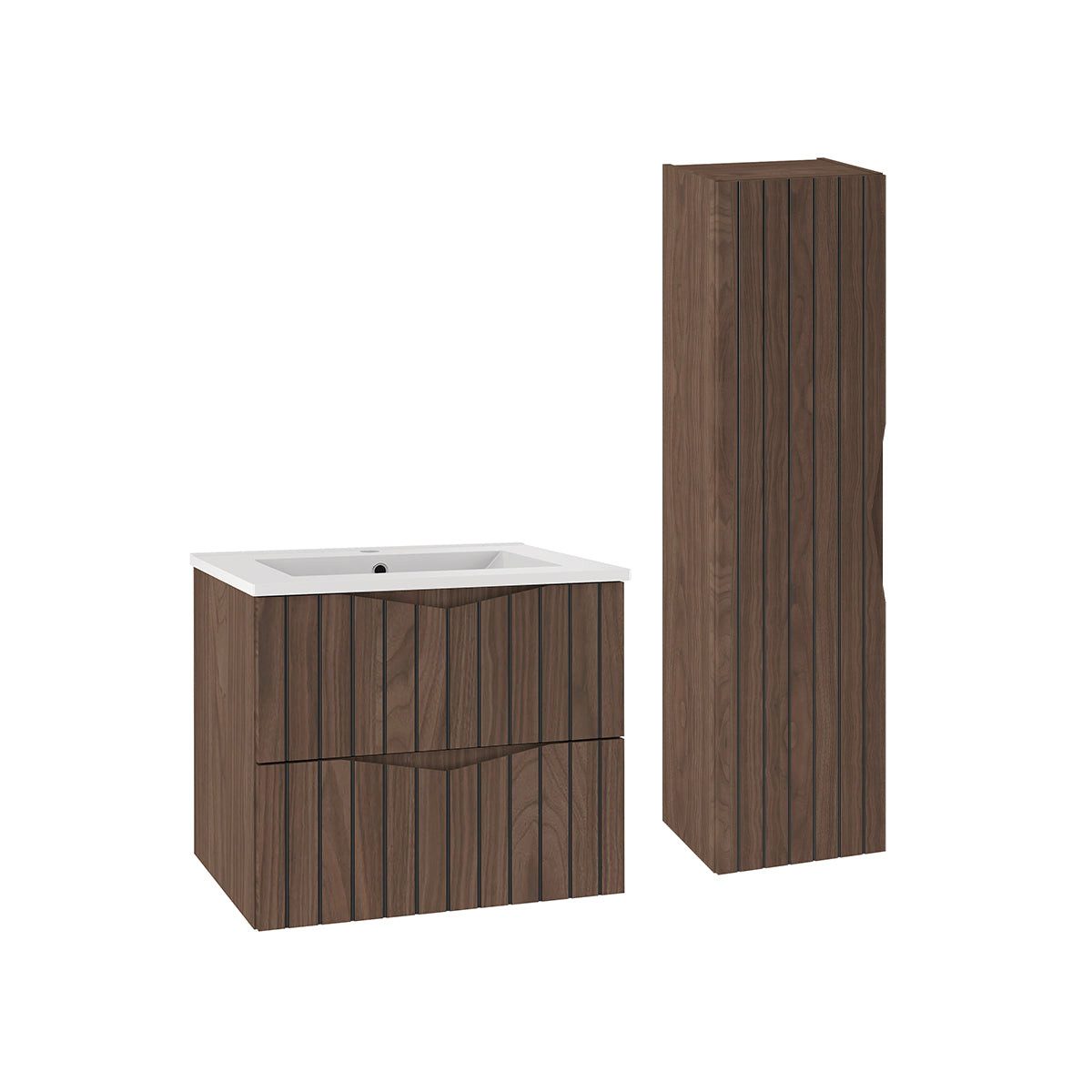 Petits-meubles Badmöbel-Set Siena, (60 cm mit Säule)
