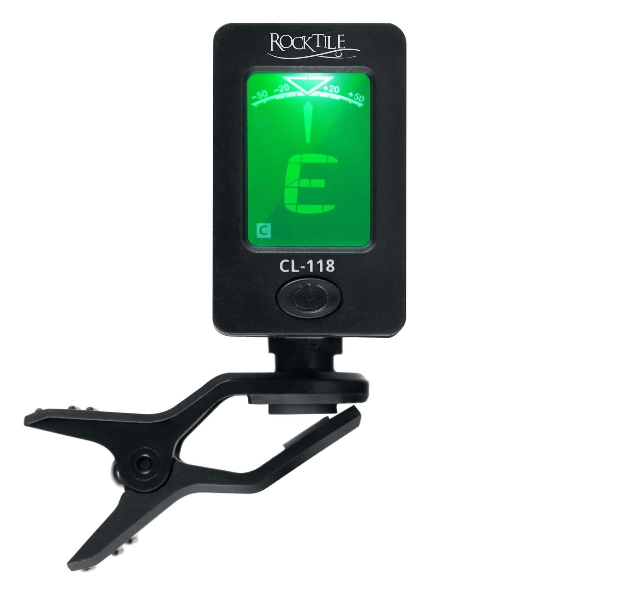 Rocktile Stimmgerät CL-118 Digital Chromatischer Clip Tuner, (1-tlg), Geeignet für Gitarre, Bass, Ukulele und Violine