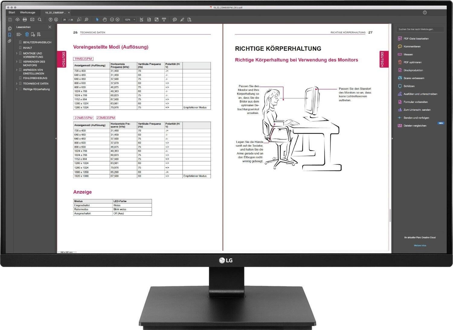 Valentinstagsgeschenk LG 27BN65QP-B TFT-Monitor (2.560 x 1.440 Pixel (16:9), 5 ms Reaktionszeit, 75 Hz, IPS Panel)