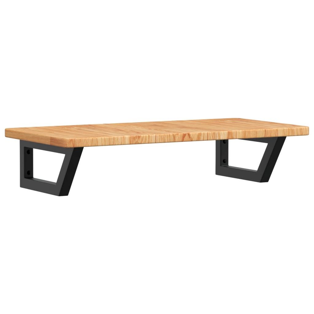 vidaXL Badezimmerspiegelschrank Waschtischplatte mit Halterung Stahl und Massivholz Eiche (1-St)