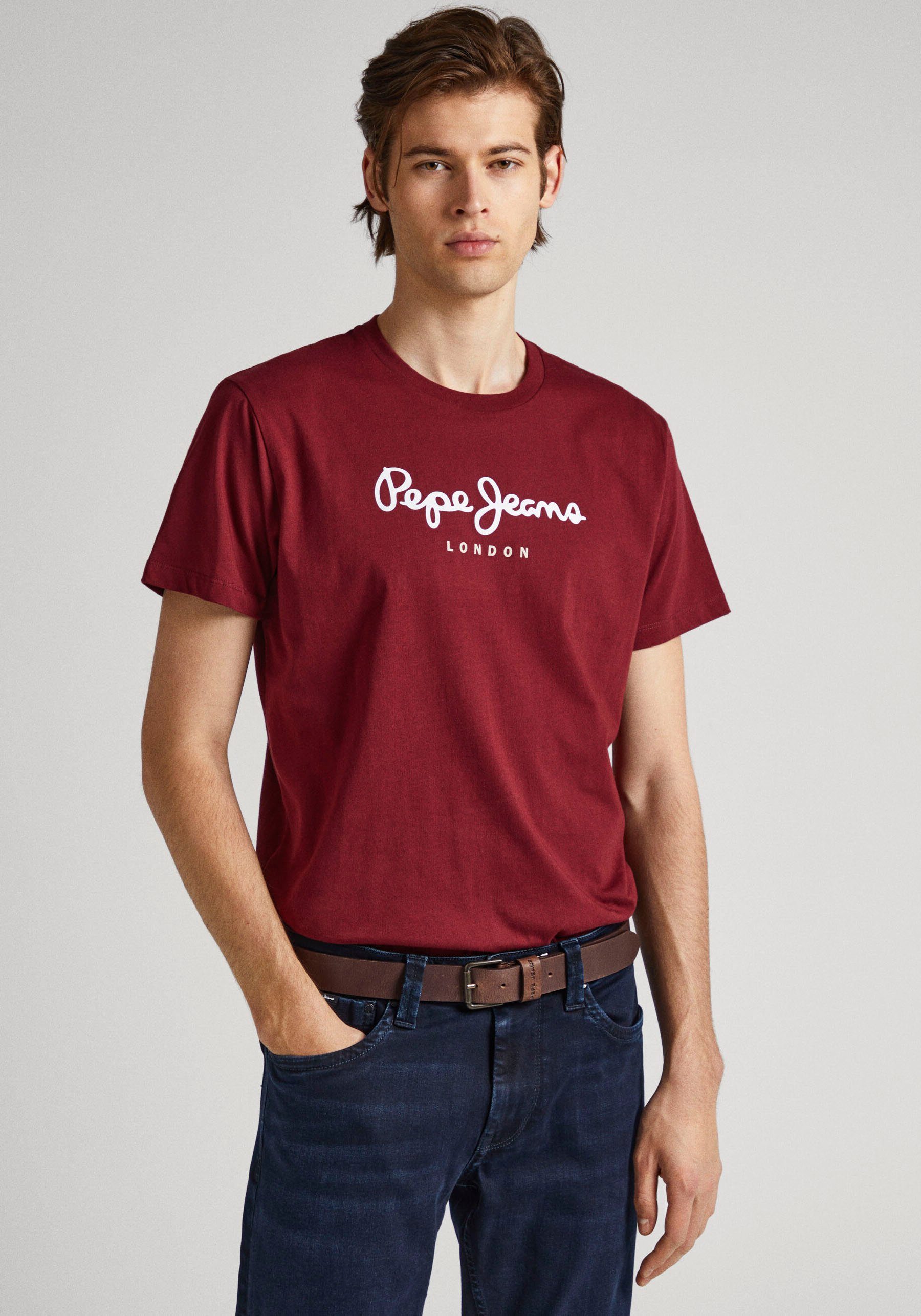 Pepe Jeans Print-Shirt EGGO burgundy