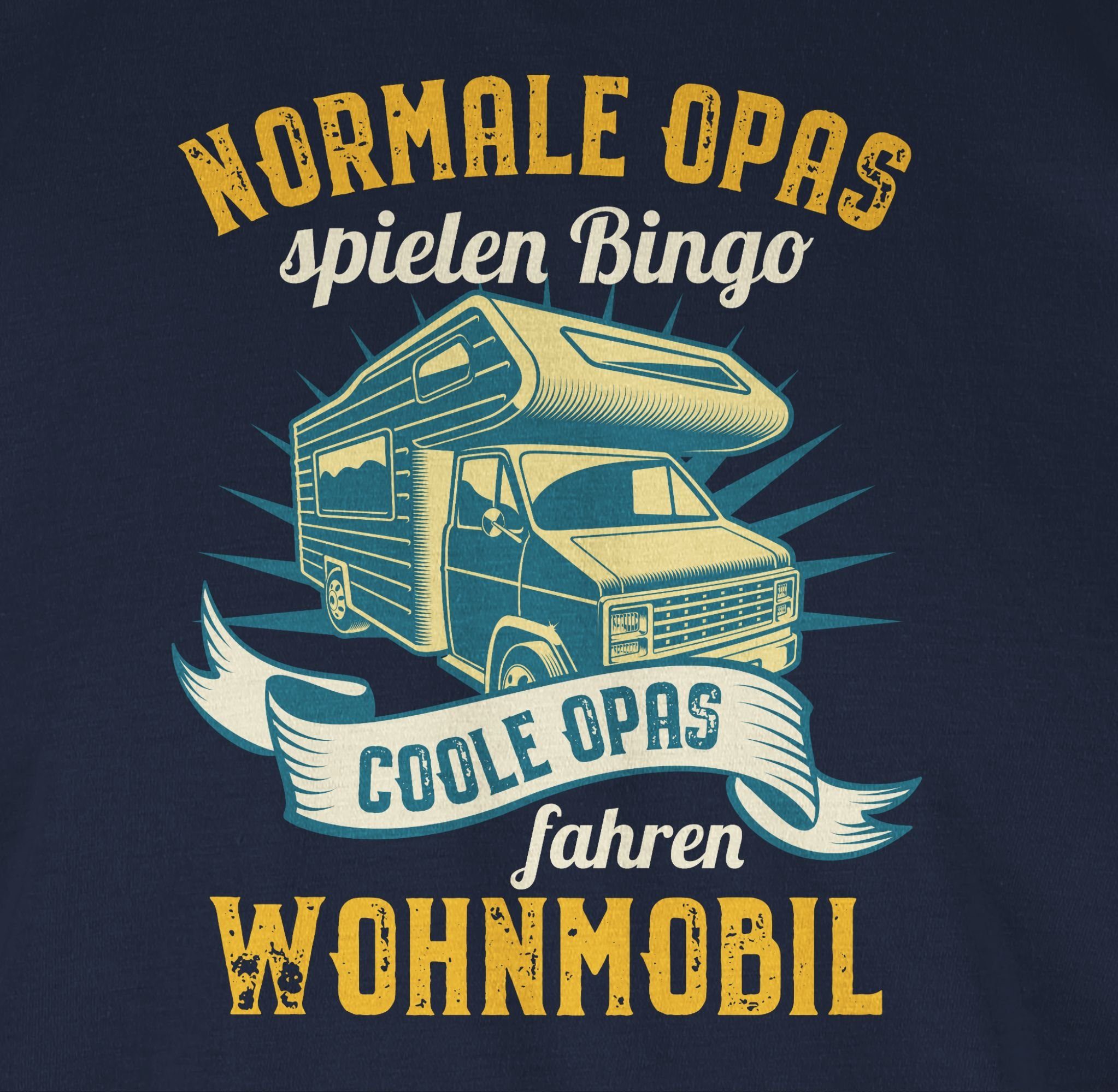 Shirtracer T-Shirt Normale Opas spielen Opas Opa - Bingo Geschenke Coole fahren 01 Blau Navy Wohnmobil