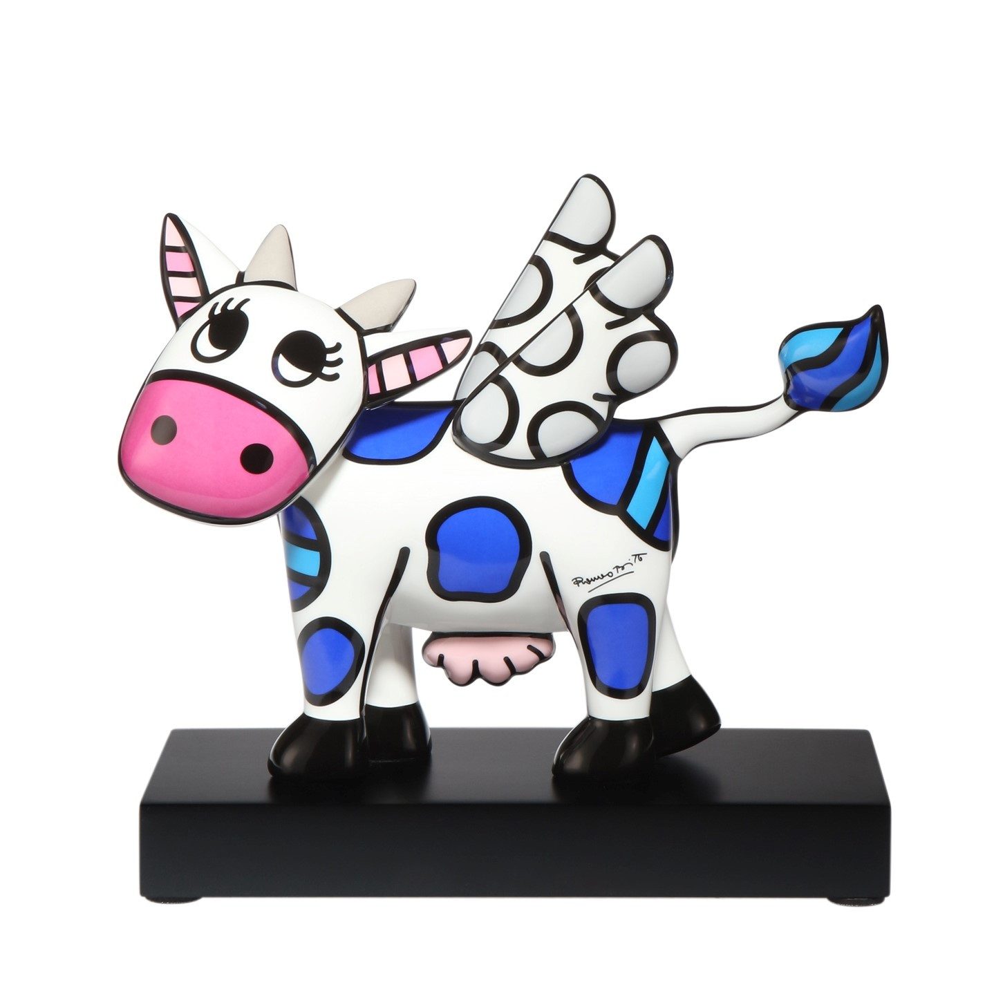 Goebel Dekofigur Romero Britto, Romero Britto Flying Cow, Mehrfarbig, Flying Cow, H: 19cm