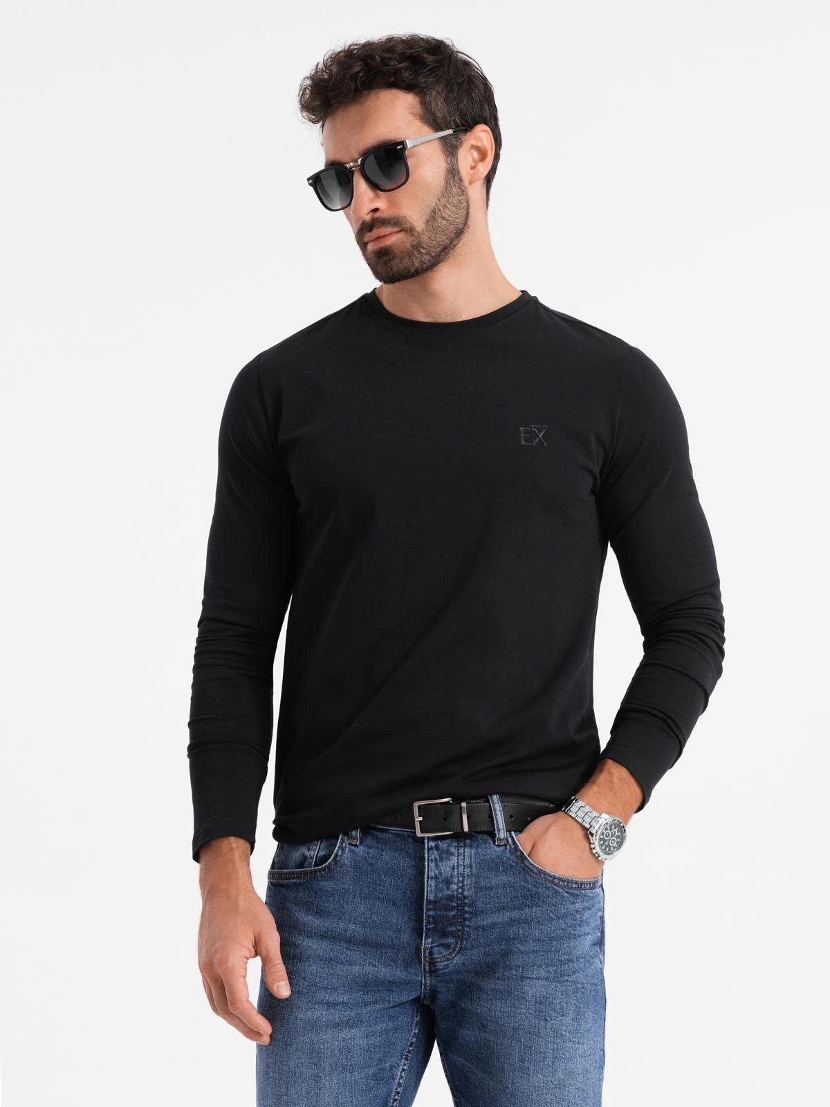 OMBRE Longsleeve Herren SLIM FIT Longsleeve günstig online kaufen