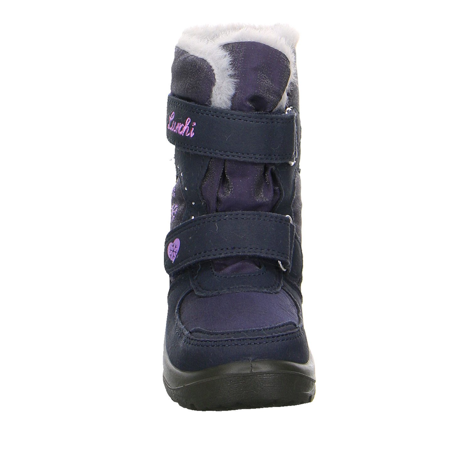 Lurchi Lurchi Velour Klettstiefel Winter Mädchen blau Winterstiefelette – Bild 3 von 5