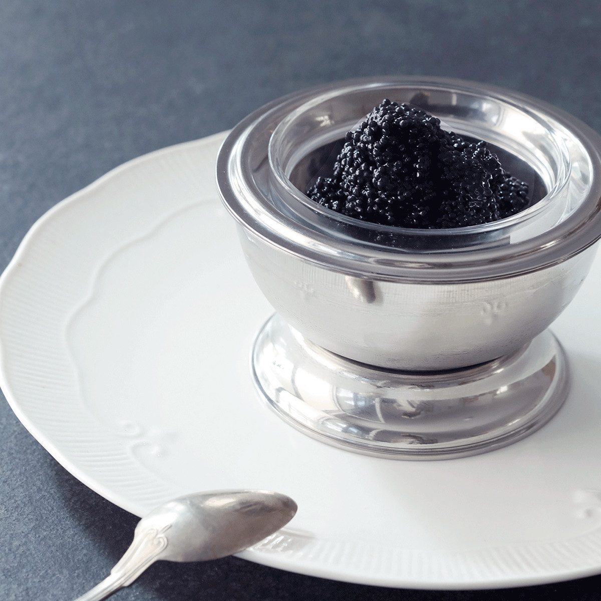 Mepra Glas MEPRA Giotto Chillcup Butter and Caviar mit Standfuß, Silber