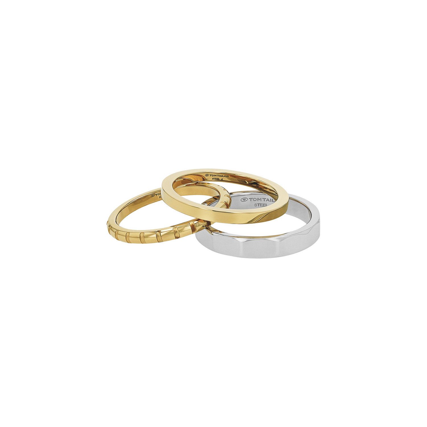 TOM TAILOR Ring-Set Multipack Schmuck Geschenk Edelstahl (Set, 3-tlg)