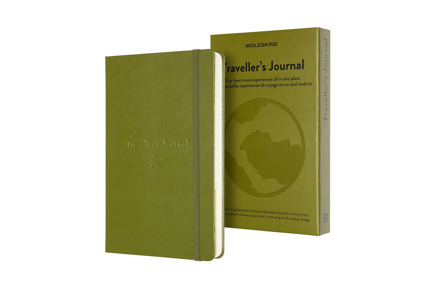- Groß Notizbuch, 70g-Papier - Reise - festem Passion (13x21) - mit Einband Journal MOLESKINE Dunkelgrün