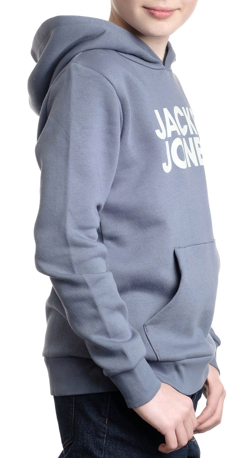 Jack & Jones Kapuzenpullover Chinablue-Grey Unifarbe Junior