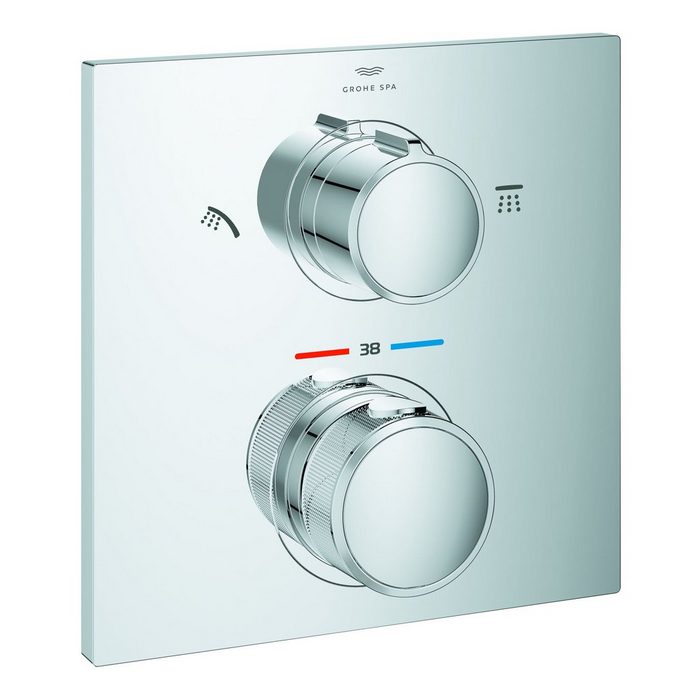 Grohe Duscharmatur Allure Thermostat-Brausebatterie mit integrierter 2-Wege-Umstellung - Chrom