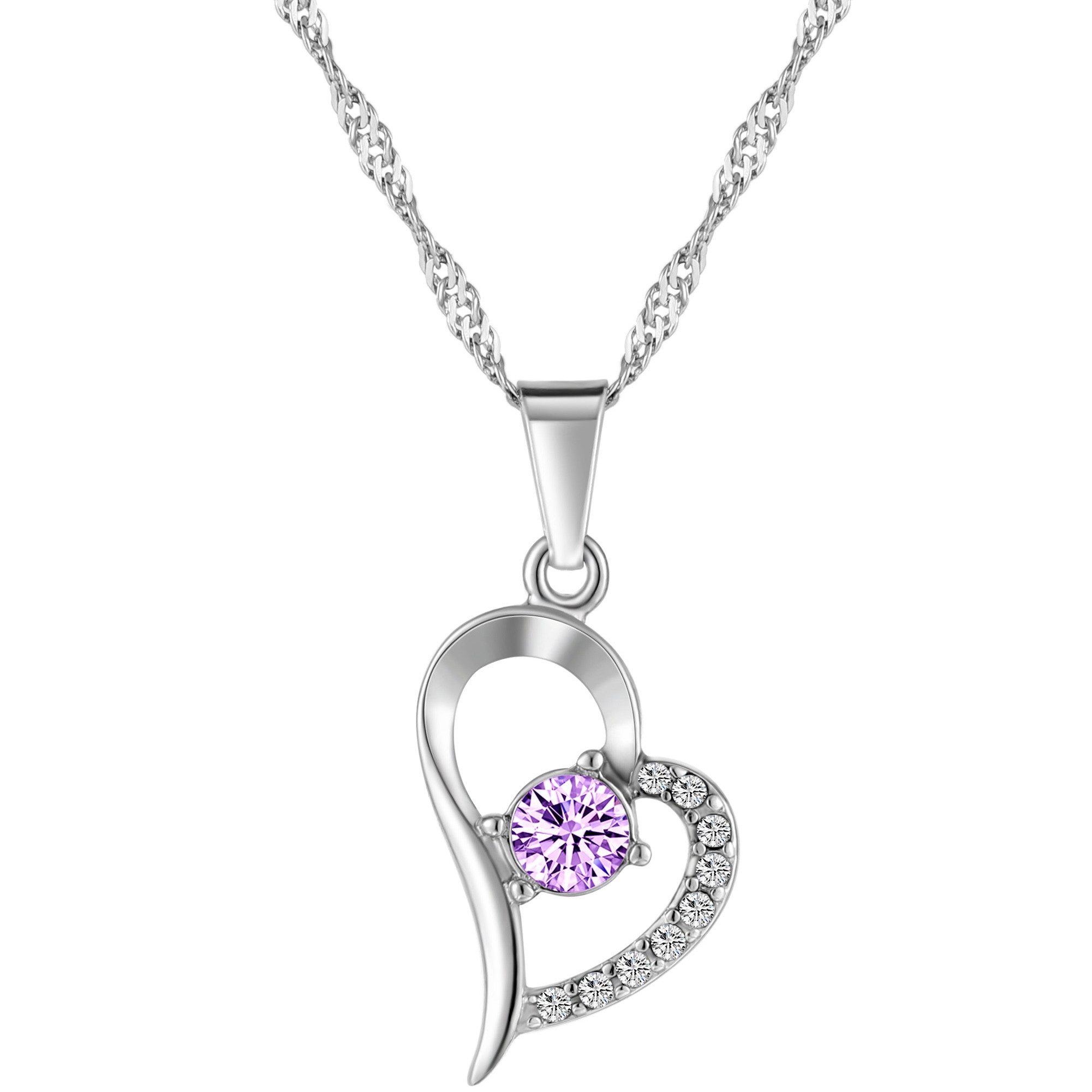 Kim Johanson Kette mit Anhänger Herz Silber (2-tlg), aus Edelstahl, silberf günstig online kaufen