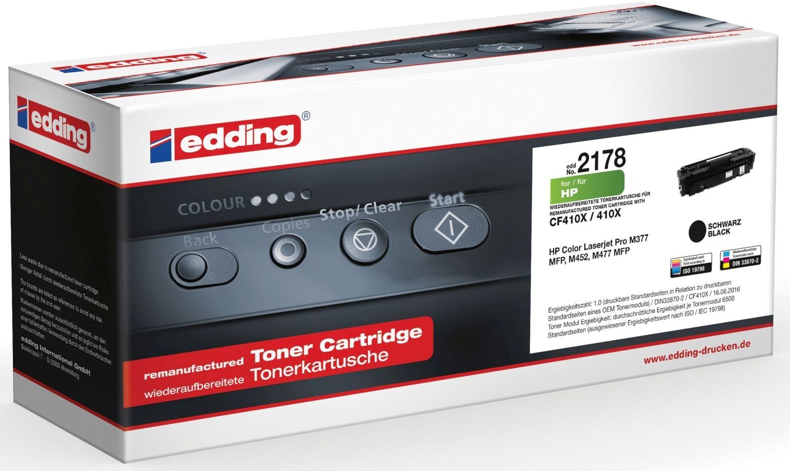 edding Tonerpatrone Tonerkartusche kompatibel mit HP CF410X schwarz