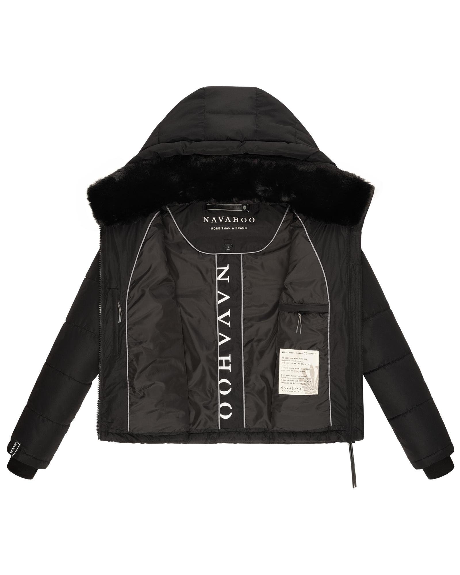 Navahoo Steppjacke Mit Liebe XIV Warme gesteppte Damen Winterjacke mit kuscheligem Kragen – Bild 4 von 5