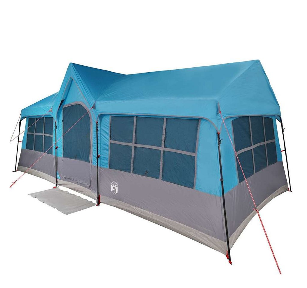 vidaXL Tunnelzelt Familienzelt mit Dach Blau und Grau 622 x 295 x 238 cm, (1 tlg)