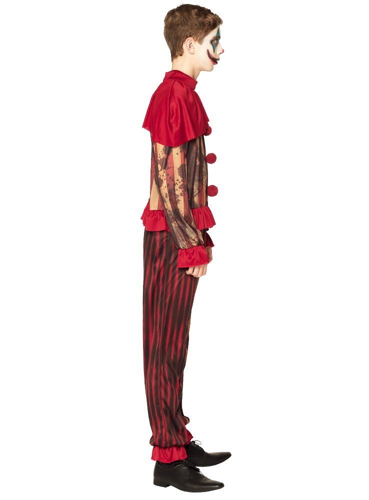 Boland Clown-Kostüm Horrorclown - Halloween Kostüm Kinder 158-176, Horrroclown-Kostüm im Oldschool-Freakshow-Look