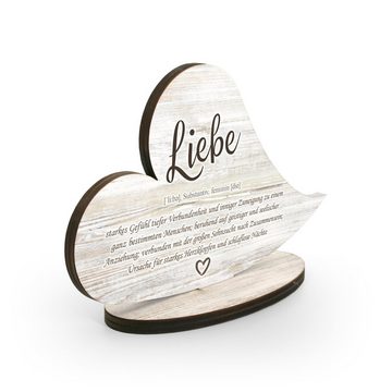 Kreative Feder Dekoobjekt Herz-Aufsteller „Liebe“ - freistehende Holz-Deko, tischdeko wohndeko liebe hochzeit ehe valentinstag