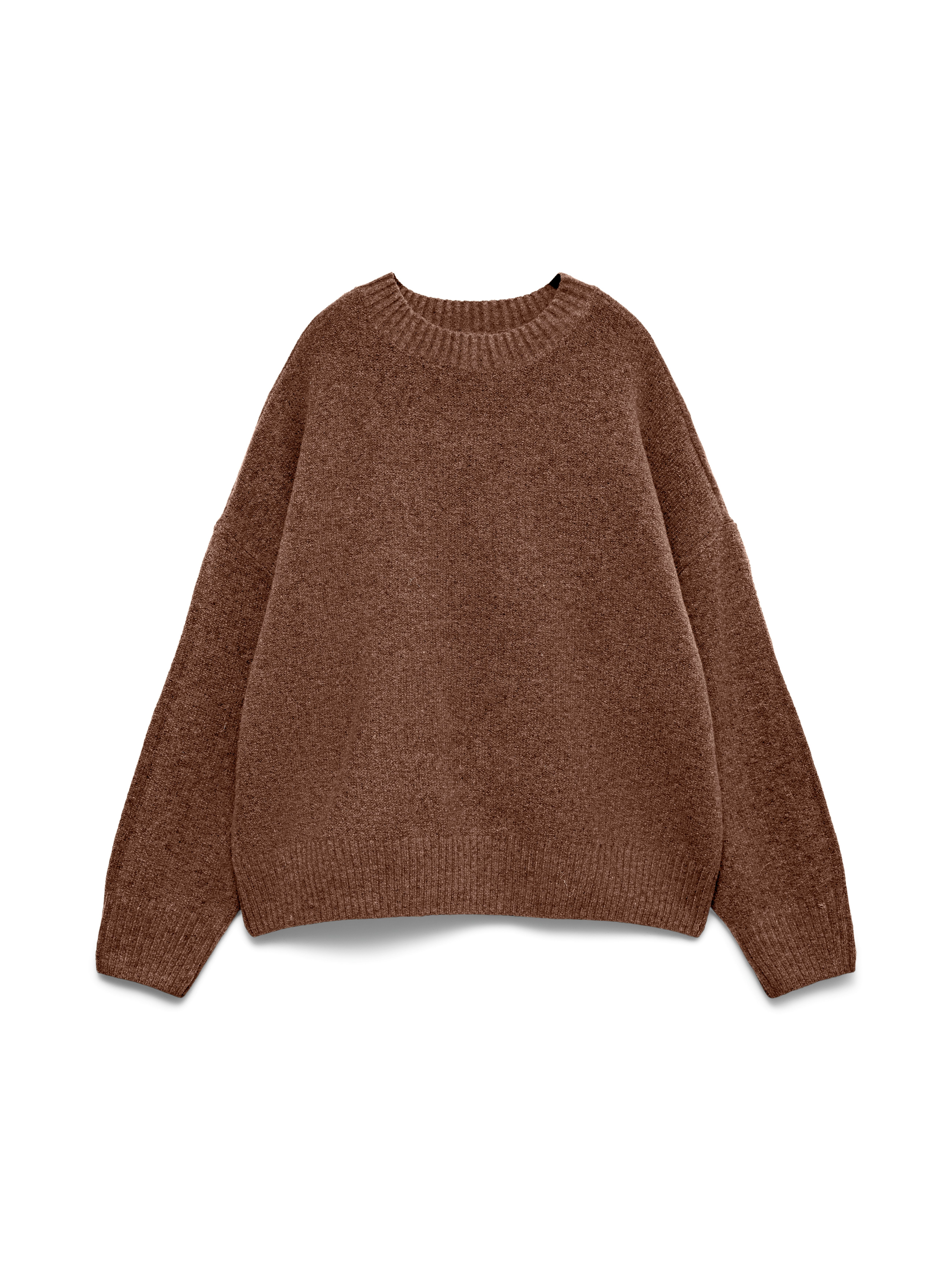 Vero Moda Strickpullover VMBOOM LS O-NECK PULLOVER GA NOOS Materialmix, loose fit