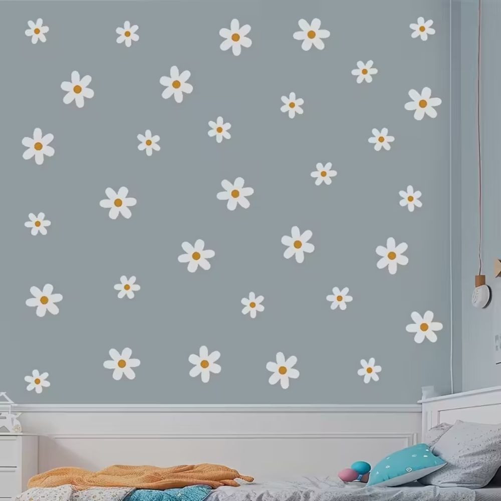 Montegoni Wandtattoo Kinder 3 teilige Boho Gänseblümchen, (Aquarell-Cartoon günstig online kaufen