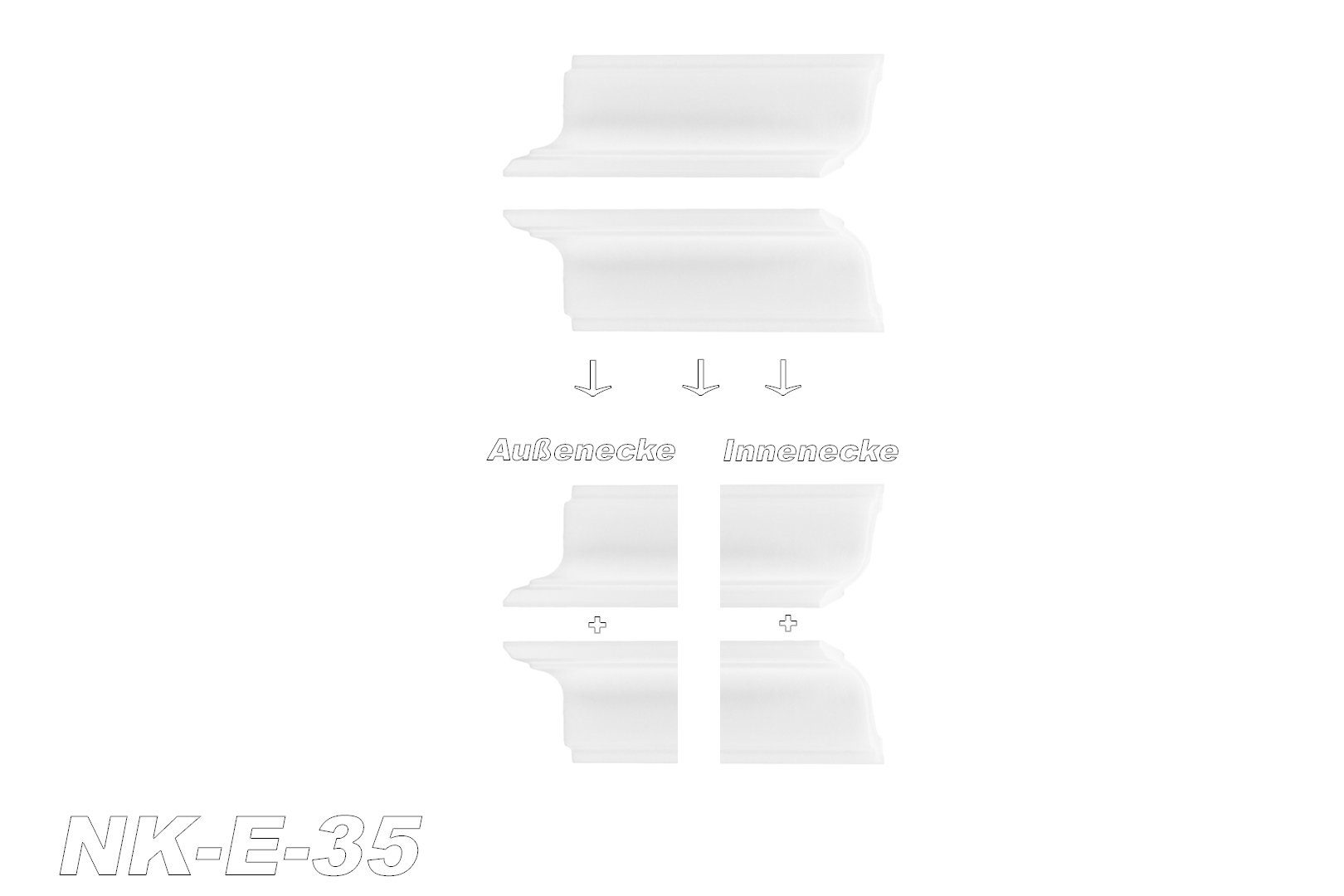 marbet design Stuckleiste E-35, Innen- & Außenecke (1 Stück), XPS Styropor günstig online kaufen