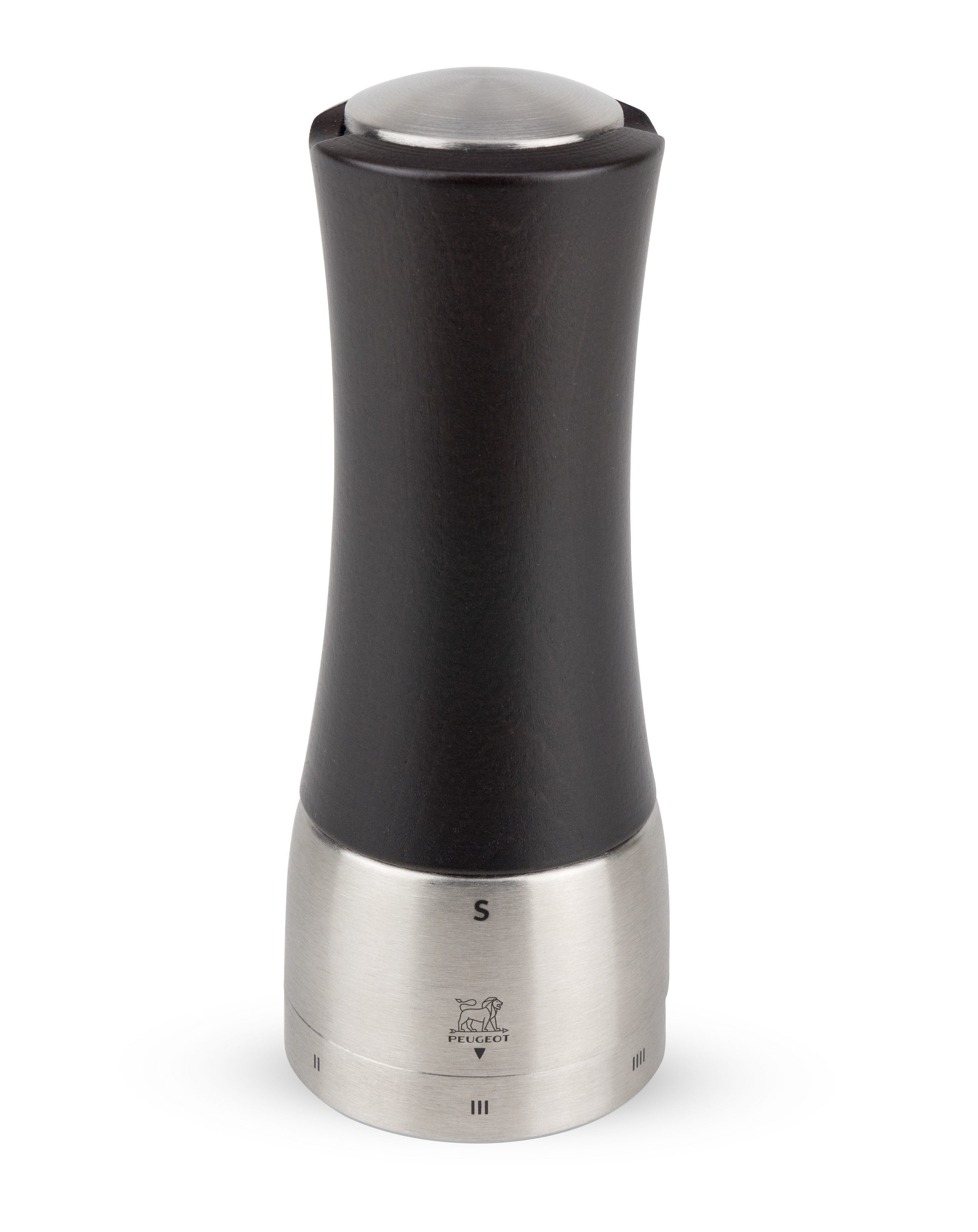 PEUGEOT Salzmühle MADRAS 16cm Buchenholz Edelstahl Schoko Zirkonia-Mahlwerk Manuell