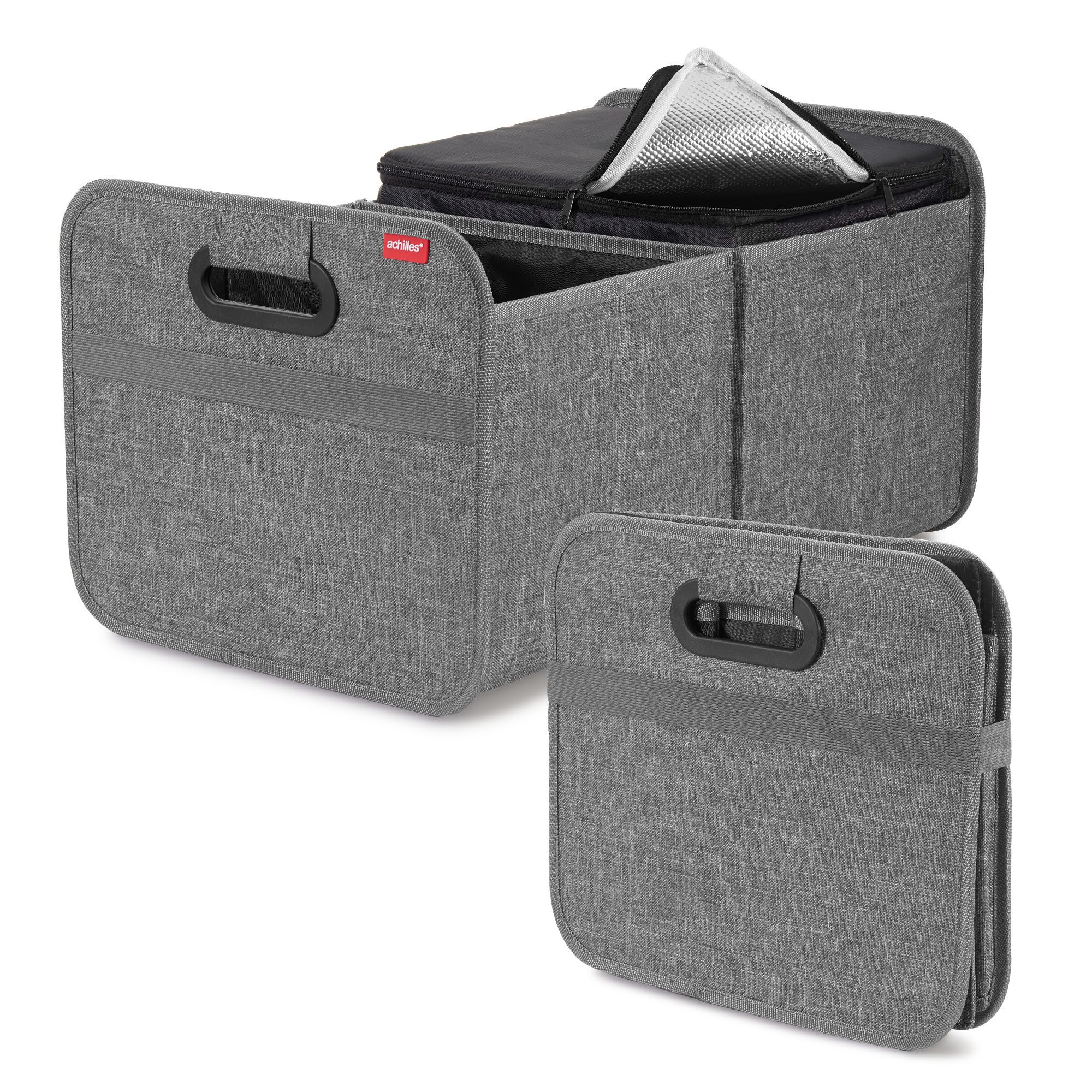achilles Klappbox Auto Faltbox mit Kühleinsatz, Faltbare Kühlbox, Kofferraum-Organizer, 40 l