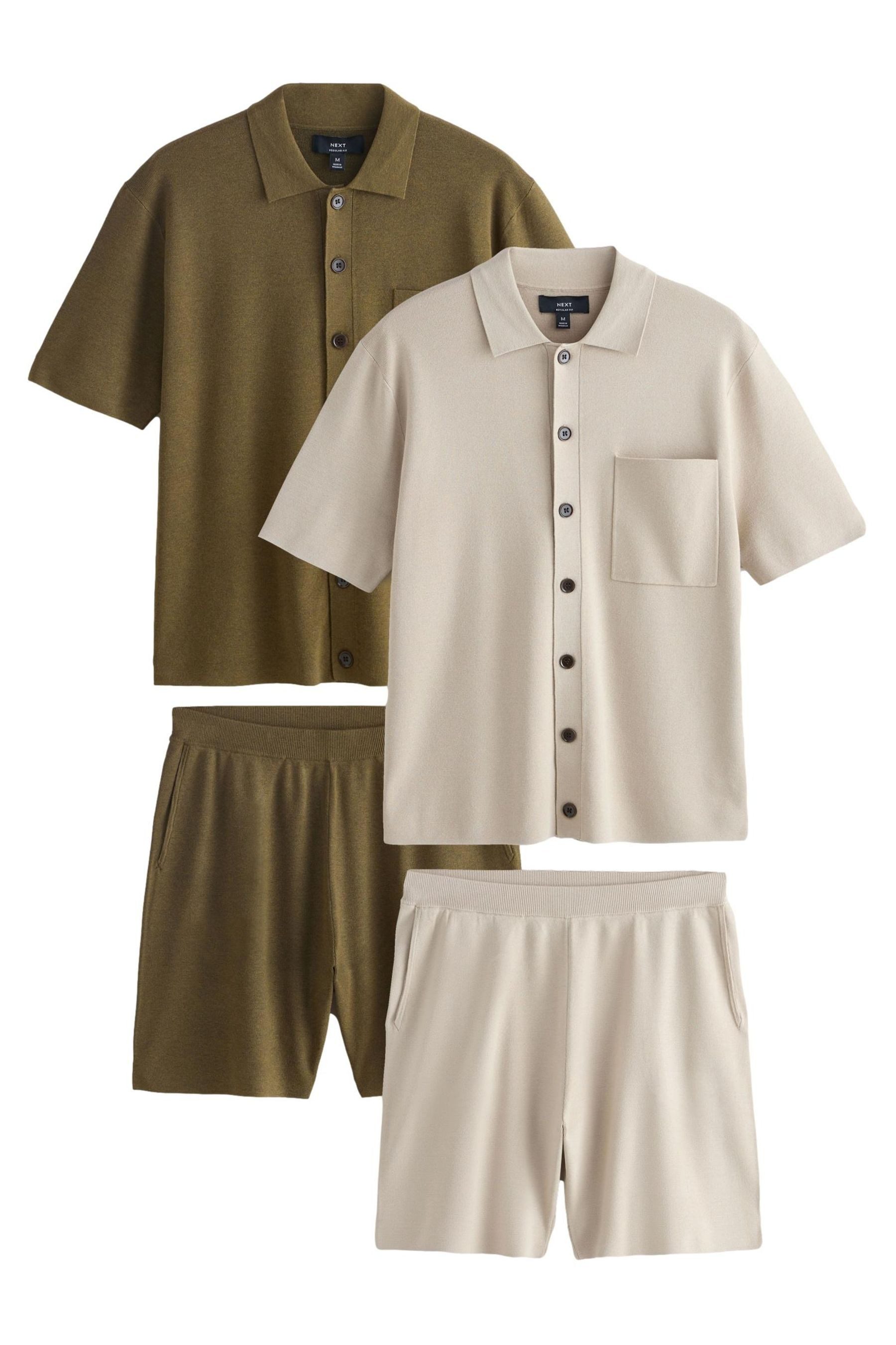 Shorts Gestricktes Shirt und Shorts im Set, 2er-Pack
