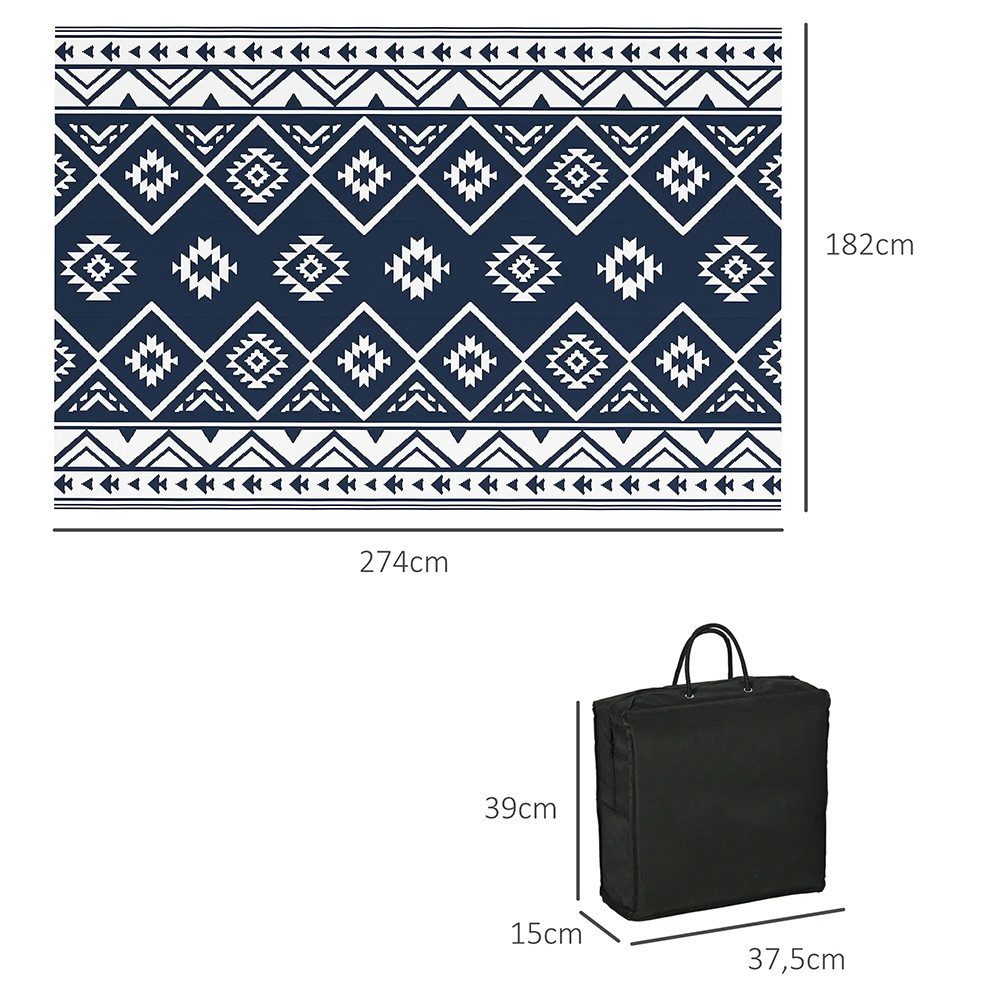 BlingBin Outdoorteppich Wendeteppich, wasserfest, beidseitig nutzbar, mit T günstig online kaufen