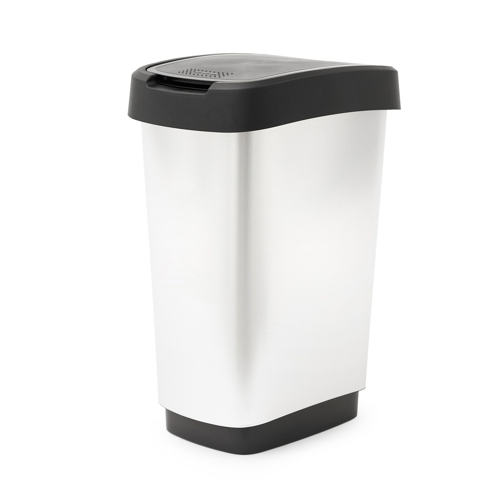 ROTHO Mülleimer Twist Mülleimer 25l mit Deckel, Kunststoff (PP)