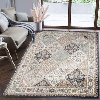 Orientteppich Oriente Teppich - Traditioneller Teppich Orient Grau, Mazovia, 200 x 300 cm, Geeignet für Fußbodenheizung, Pflegeleicht, Wohnzimmerteppich