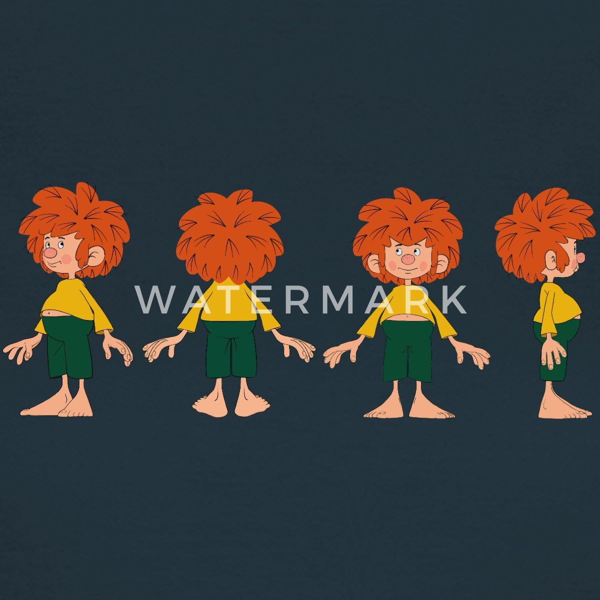 Spreadshirt T-Shirt Pumuckl Aus Verschiedenen Blickwinkeln Frauen T-Shirt ( günstig online kaufen