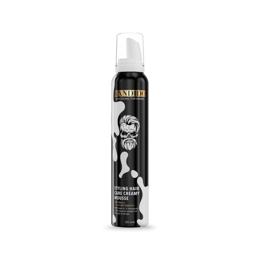 Bandido Cosmetics Haarschaum Bandido Milk Creamy Styling Hair Care Mousse Schaumfestiger 200ml