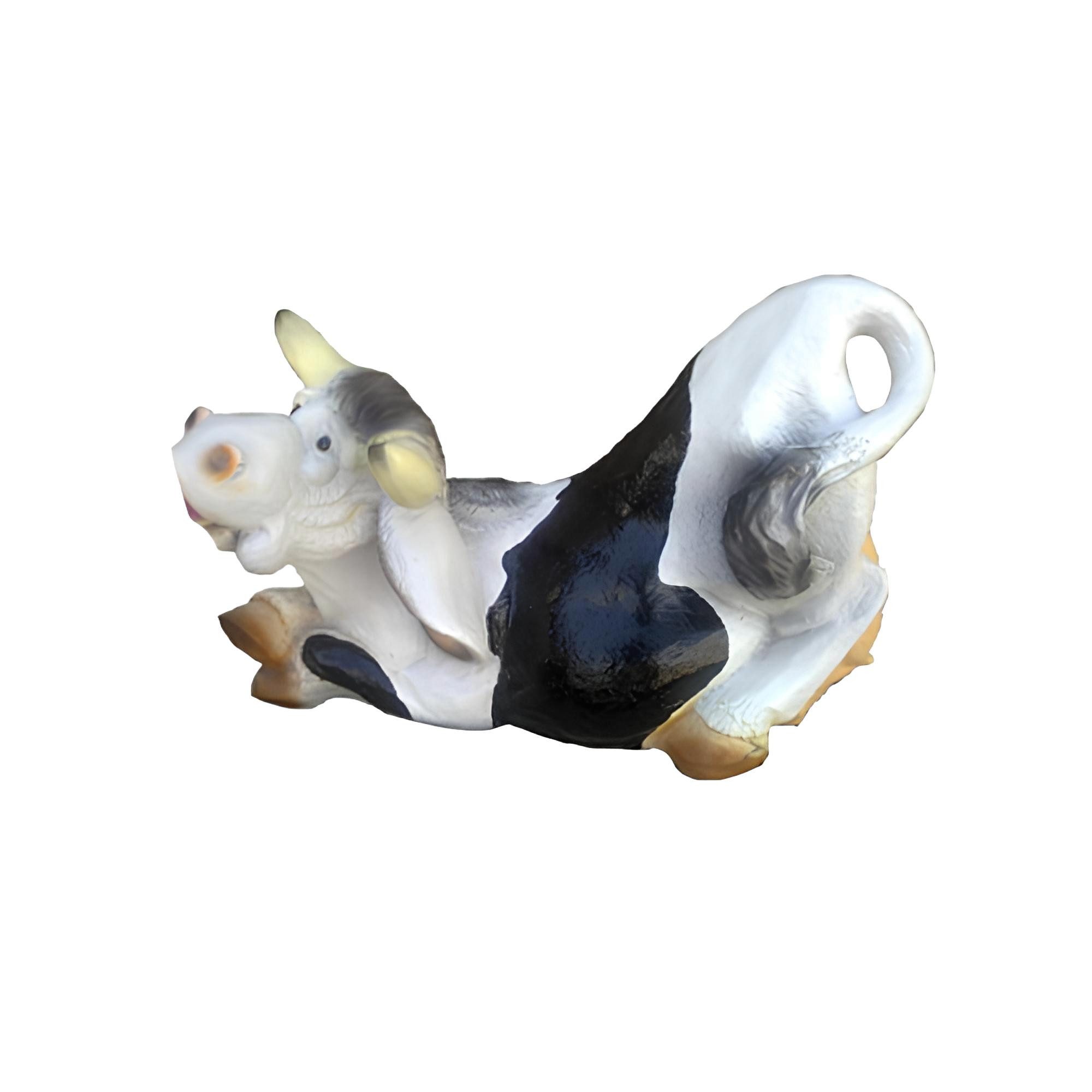 Dekofigur Zeitgemäße Kuh Rind Kunststoff Skulptur Figur Statue Deko Kalb 38cm