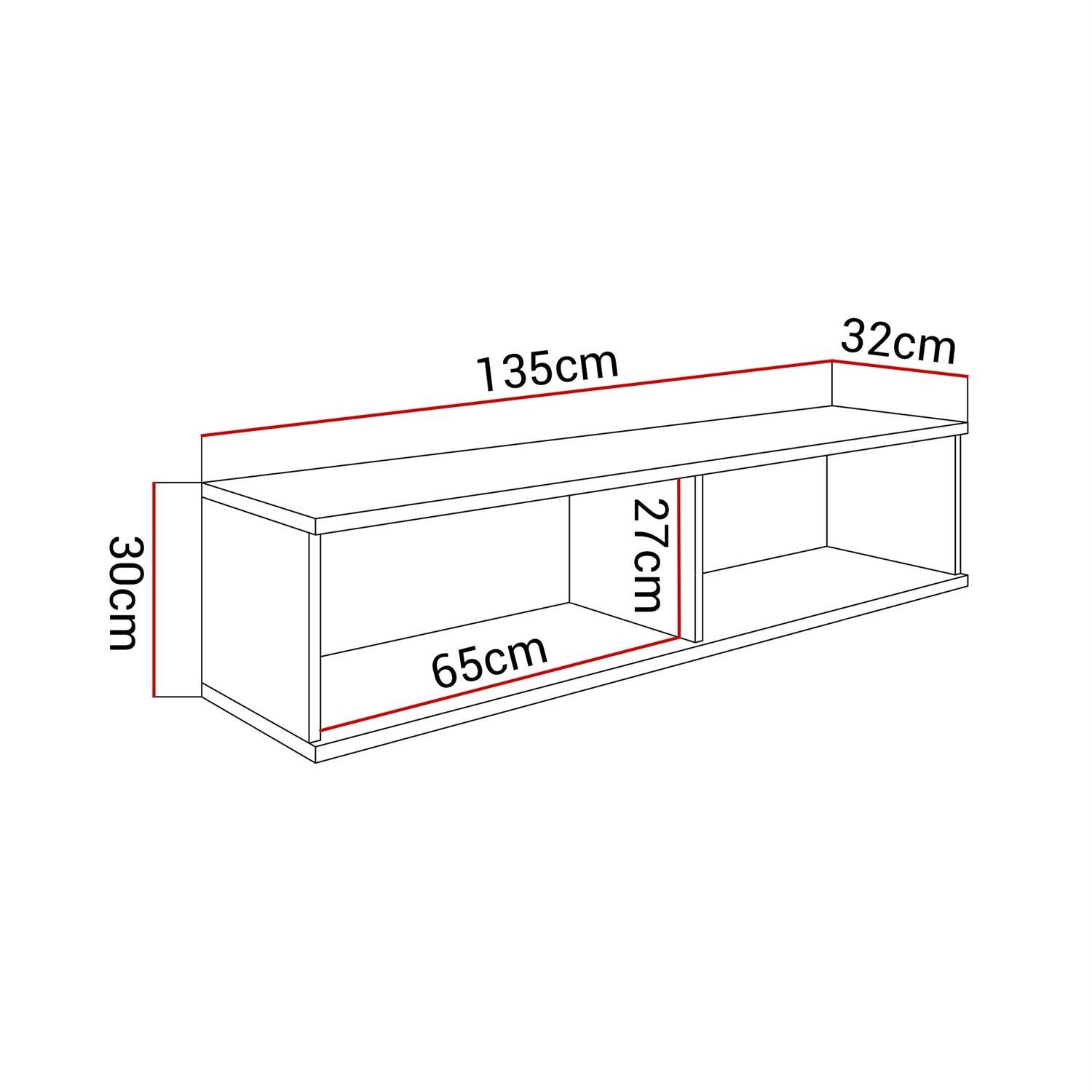 Lookway TV-Schrank OXFORD II 135 cm Breite 135 cm