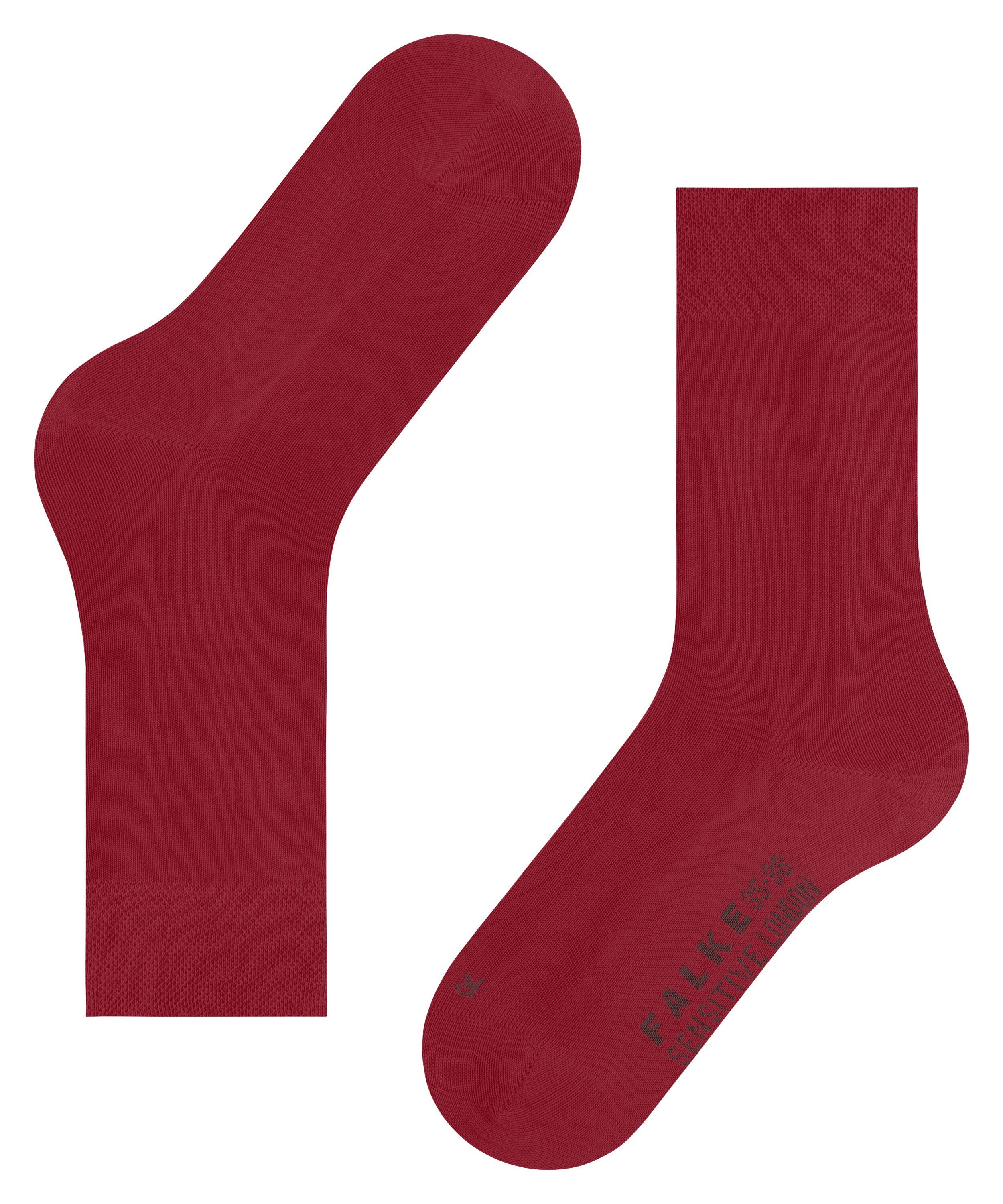 (8228) (1-Paar) Sensitive FALKE London Socken scarlet