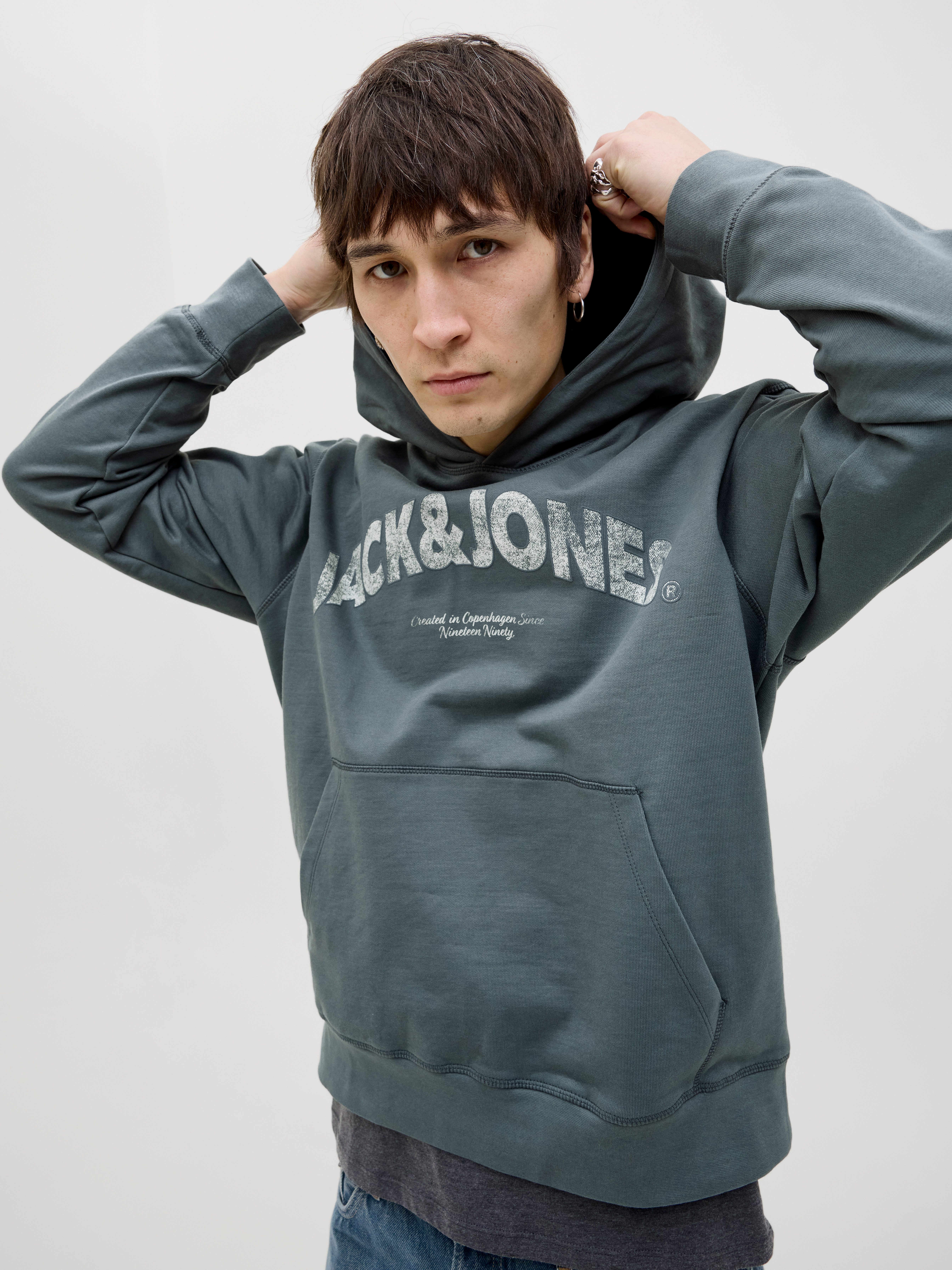 Jack & Jones Kapuzensweatshirt JORALMERIA SWEAT HOOD mit Logo Print günstig online kaufen