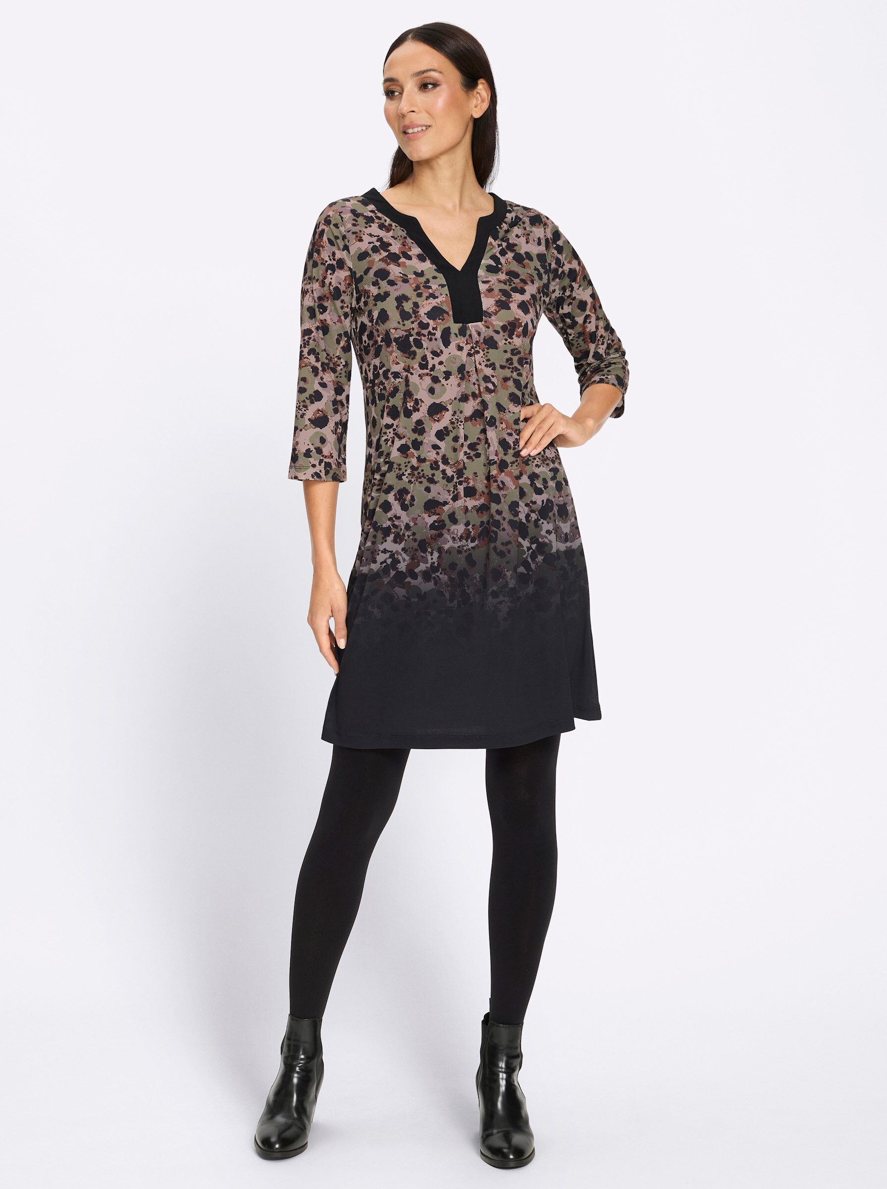 heine Etuikleid Druck-Kleid 3/4-Arm