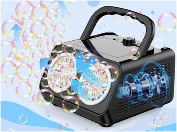 COIL Seifenblasenmaschine Automatische Seifenblasenmaschine, Tragbar Bubble Machine, Doppelmotor,LED,USB-Kabel,26 Löcher,20000+ Blasen/Minute