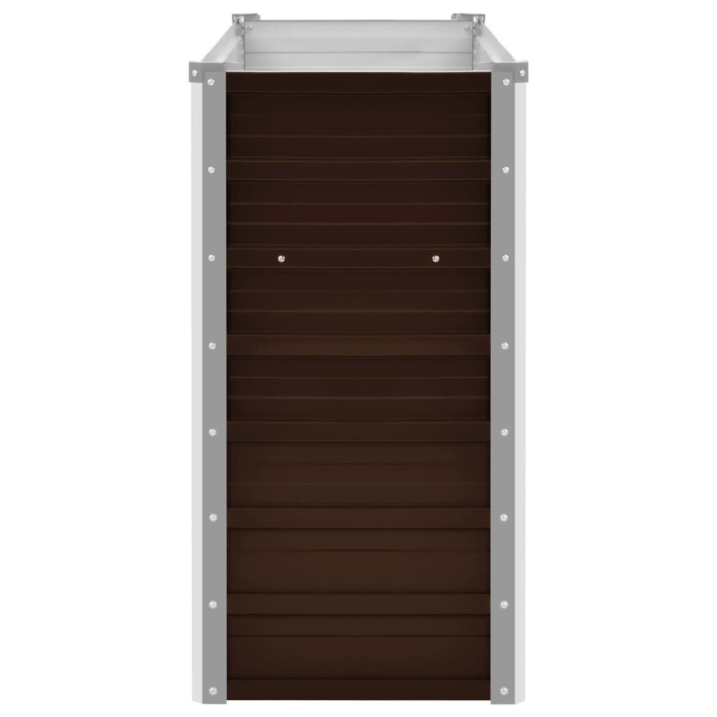 DOTMALL Hochbeet Garten-Hochbeet Braun 100 x 40 x 77 cm Verzinkter Stahl