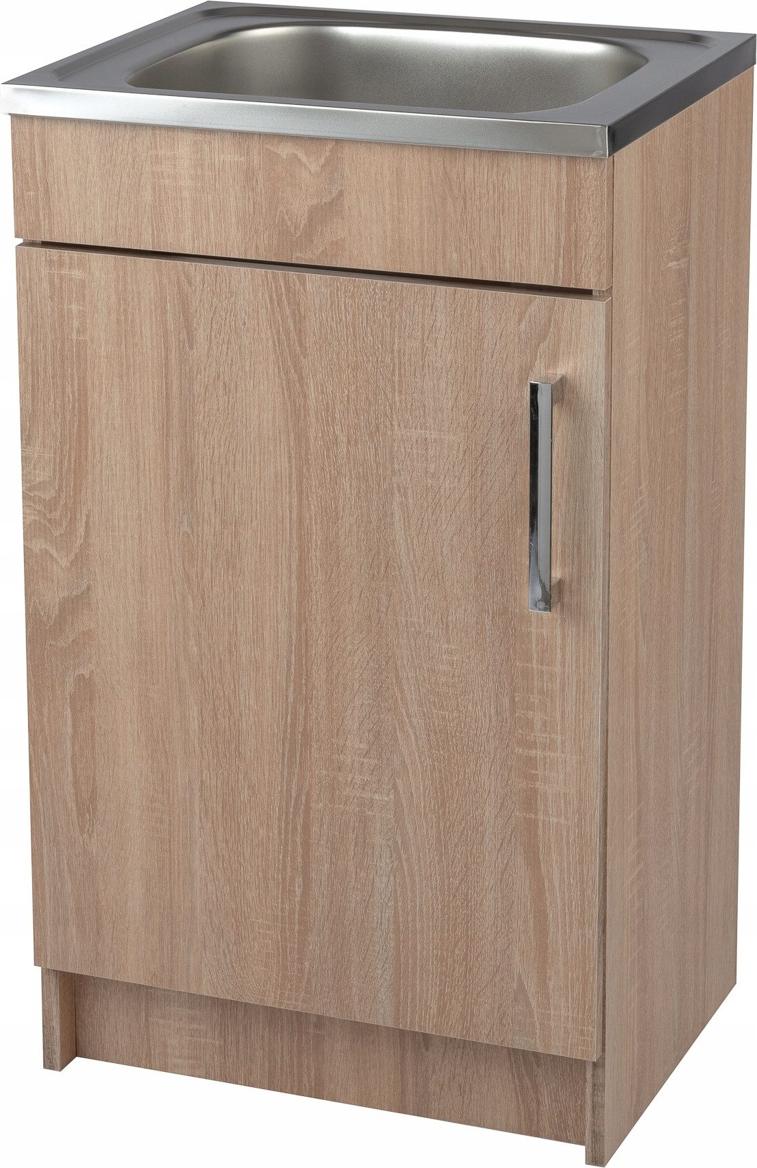 STAMAR Spülenschrank Küchenschrank 50cm Sonoma Spüle Edelstahl Siphon ohne günstig online kaufen