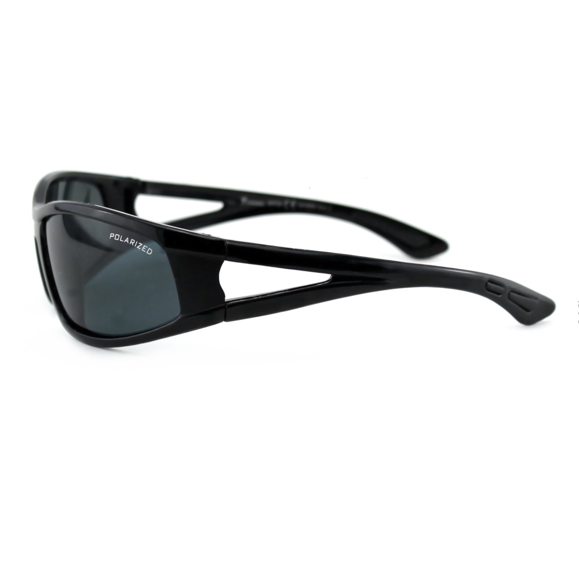 Rennec Sonnenbrille (Marken Sportbrille inklusive Brillenbeutel) Bikerbrille Angelbrille mit Polarisierte Gläser in Schwarz
