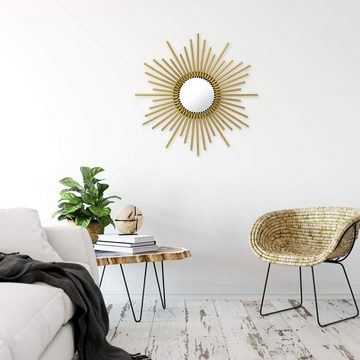 KUNSTLOFT Wandspiegel Sternenkreis 55x55x3 cm, handgefertigter Deko-Spiegel aus Metall